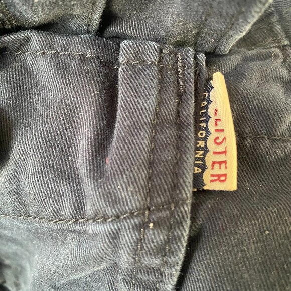 HOLLISTER MEN JACKET M 44" Chest Military Navy Blue Zipper Canvas Pockets - Picture 3 of 7